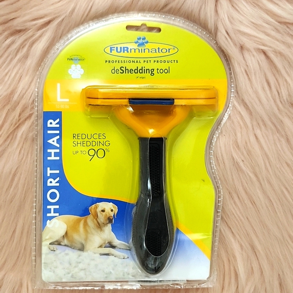 Brand New FURMINATOR deShedding TOOL For SHORT HAIRED DOGS-L